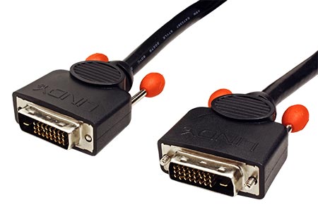DVI kabel, DVI-D(M) - DVI-D(M), dual link, 0,35m