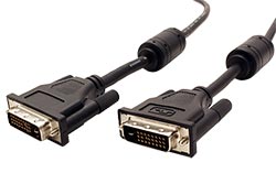 DVI kabel, DVI-D(M) - DVI-D(M), dual link, s ferity, 1m