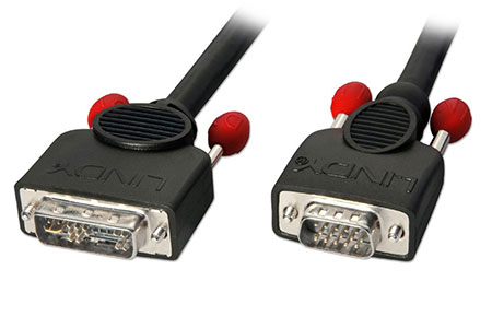 DVI - VGA kabel, DVI-A(M) / MD15HD, černý, 3m