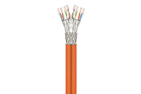 Dvojitý kabel S/FTP (PiMF), kat. 7, Dca, 500m, drát AWG23, LSOH, oranžový