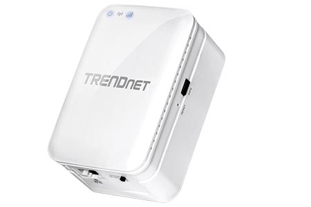 Dvoupásmový cestovní WiFi router, 433 + 300Mbps, 2,4 + 5GHz (TEW-817DTR)