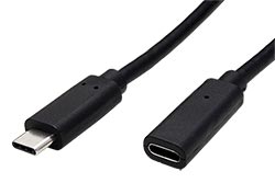 USB 10Gbps (3.2 gen 2x2) kabel prodlužovací USB C(M) - USB C(F), 1,5m, černý