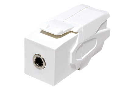 Keystone spojka audio jack 3,5mm stereo, 90°