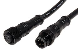 Kabel prodlužovací M12 4pin (M) - M12 4pin (F), kód A, 1m