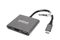 Multiport adaptér USB C(M) -> HDMI 4K@60Hz, USB3.0 A, PD