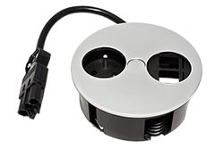 Systém TWIST, zásuvka CZ, 2x keystone, matný chrom (931.003)