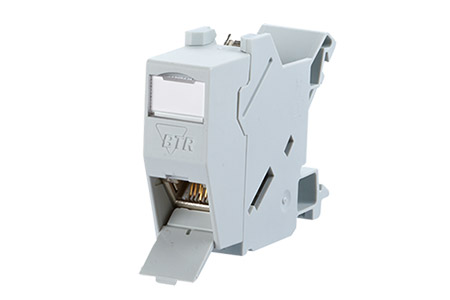 E-DAT Zásuvka na DIN lištu, 1x MC modul RJ45 kat. 6a