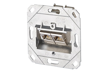 E-DAT Zásuvka pod omítku, 2x MC modul kat. 6a, pod omítku, bez čela