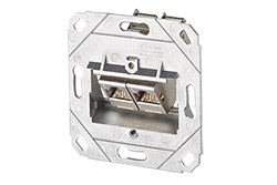 E-DAT Zásuvka pod omítku, 2x MC modul RJ45 kat. 6a, pod omítku, bez čela