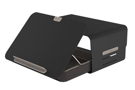 Ergonomická stolní sada, (stojan,úložný box), černá, Addit Bento