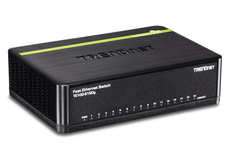Ethernet přepínač 100Mb, 16 portů, GREENnet (TE100-S16dg)