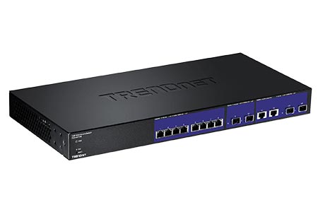 Ethernet přepínač 10Gb, 12 portů (8x RJ45 + 4x SFP+), web smart (TEG-40128)