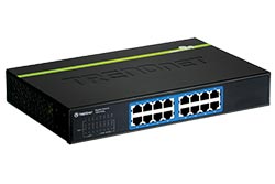 Ethernet přepínač 1Gb, 16 portů, černý, GREENnet (TEG-S16Dg)