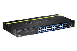 Ethernet přepínač 1Gb, 24 portů (4x sdílený SFP), spravovatelný L2 (TL2-G244)