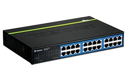 Ethernet přepínač 1Gb, 24 portů, černý, GREENnet (TEG-S24Dg)