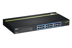 Ethernet přepínač 1Gb, 24 portů, černý, GREENnet (TEG-S24g)