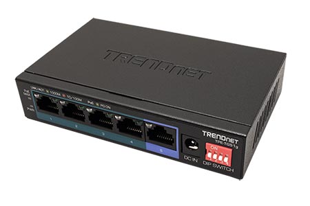 Ethernet přepínač 1Gb, 5 portů, 4x PoE+, 200m(TPE-TG51G)