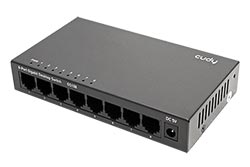 Ethernet přepínač 1Gb, 8 portů, kovový, černý (GS108)