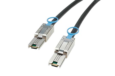 Externí mini SAS kabel 2x SFF-8088, 1,5 m, černý