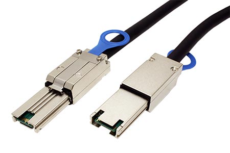 Externí mini SAS kabel 2x SFF-8088, 2 m, černý