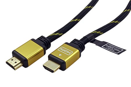 Gold High Speed HDMI kabel s Ethernetem, 4K, HDMI M - HDMI M, zlacené konektory, 1m