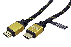 Gold High Speed HDMI kabel s Ethernetem, 4K, HDMI M - HDMI M, zlacené konektory, 7,5m