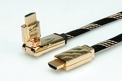 Gold High Speed HDMI kabel s Ethernetem, 4K, HDMI M - HDMI M, zlacené kontakty, 2m, otočný konektor
