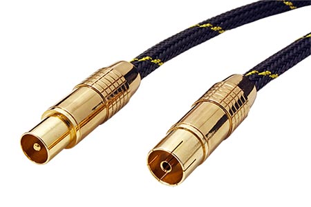 Gold kabel anténní TV, IEC169-2, M - F, 10m