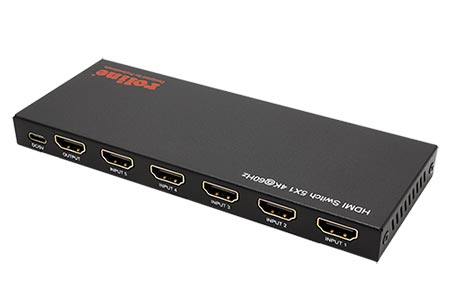HDMI přepínač 5:1, 4K@60Hz, dálkové ovládání