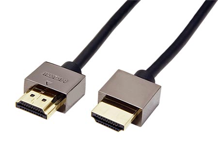 High Speed HDMI kabel s Ethernetem, 4K, HDMI M - HDMI M, 3m, zkrácená koncovka