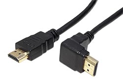 High Speed HDMI kabel s Ethernetem, 4K, HDMI M - HDMI M lomený nahoru, 1,5m