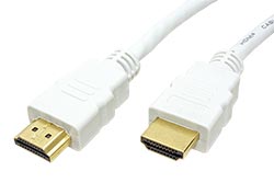 High Speed HDMI kabel s Ethernetem, HDMI M - HDMI M, 0,5m, bílý
