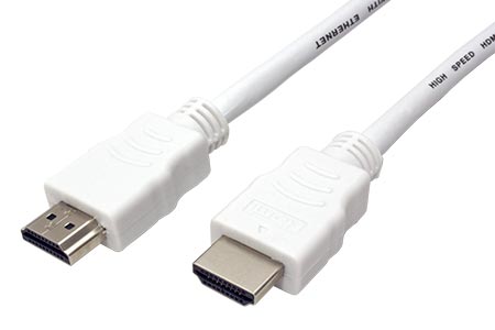 High Speed HDMI kabel s Ethernetem, HDMI M - HDMI M, bílý, 1m