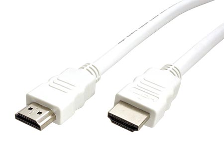 High Speed HDMI kabel s Ethernetem, HDMI M - HDMI M, bílý, 1m