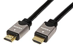 High Speed HDMI kabel s Ethernetem, HDMI M - HDMI M, černostříbrný, 1,5m