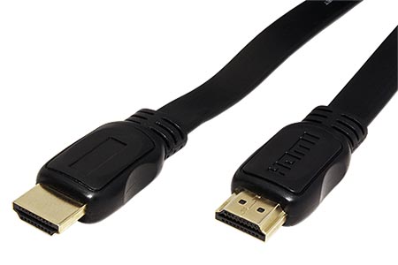 High Speed HDMI kabel s ethernetem, HDMI M - HDMI M, plochý, 1m