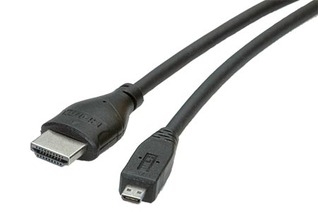 High Speed HDMI kabel s Ethernetem, HDMI M - microHDMI M, 0,8m