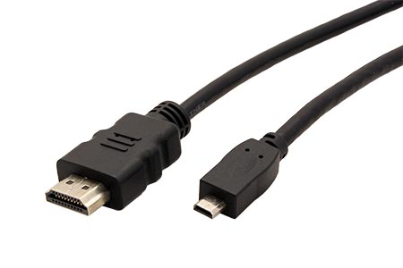 High Speed HDMI kabel s Ethernetem, HDMI M - microHDMI M, 0,8m
