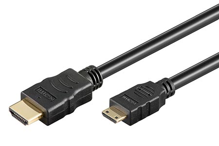 High Speed HDMI kabel s Ethernetem, HDMI M - miniHDMI M, 3m, zlacené kontakty