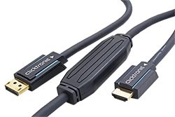 HQ OFC DisplayPort - HDMI kabel, DP(M) -> HDMI A(M), 4K@60Hz, 1m