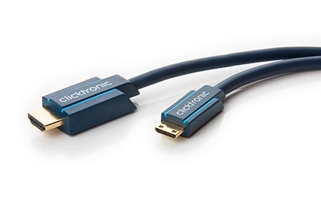 HQ OFC High Speed HDMI kabel s Ethernetem, HDMI A(M) - miniHDMI C(M), 2m
