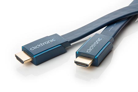 HQ OFC High Speed HDMI plochý kabel s Ethernetem, HDMI M - HDMI M, 1m