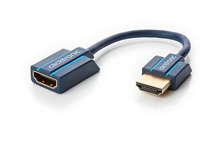 HQ OFC kabelová redukce HDMI s Ethernetem HDMI A(M) - HDMI A(F), 10cm