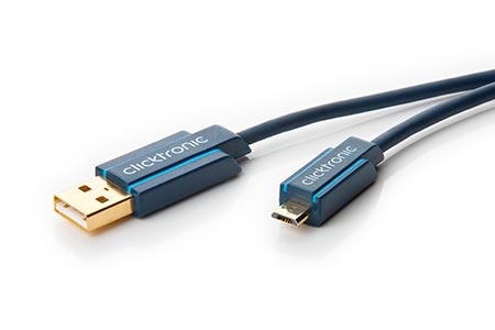 HQ OFC USB 2.0 kabel USB A(M) - microUSB B(M), 0,5m