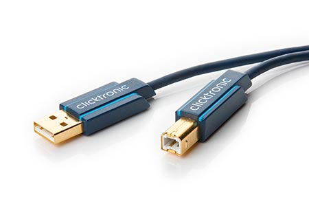 HQ OFC USB 2.0 kabel USB A(M) - USB B(M), 1m