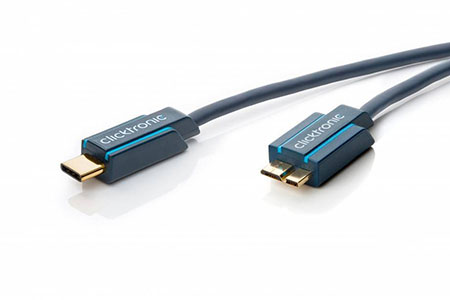 HQ OFC USB 5Gbps kabel microUSB3.0 B(M) - USB C(M), 1m