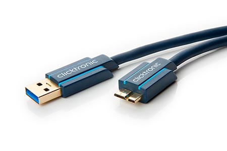 HQ OFC USB 5Gbps kabel USB3.0 A(M) - microUSB3.0 B(M), 1,8m