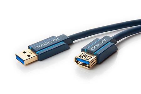 HQ OFC USB 5Gbps kabel USB3.0 A(M) - USB3.0 A(F), 1,8m