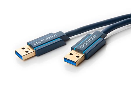 HQ OFC USB 5Gbps kabel USB3.0 A(M) - USB3.0 A(M), 3m