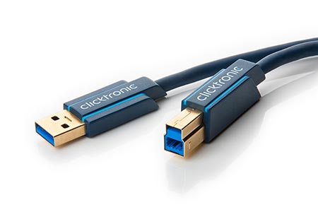 HQ OFC USB 5Gbps kabel USB3.0 A(M) - USB3.0 B(M), 0,5m
